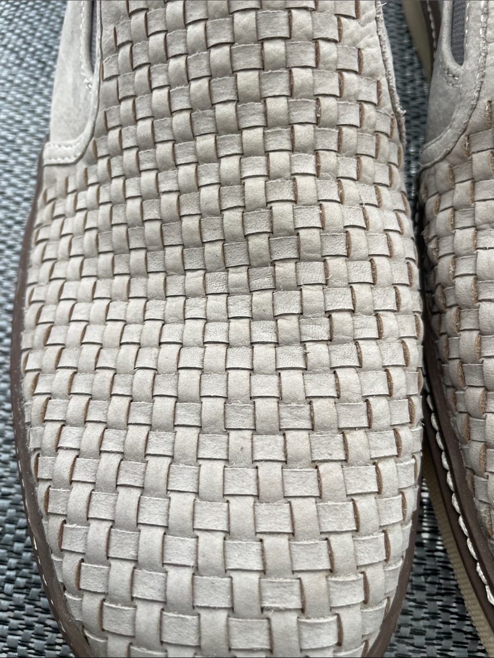 Johnston & Murphy Woven Slip-On Loafers in Light Tan and Brown - Picture 4 of 13